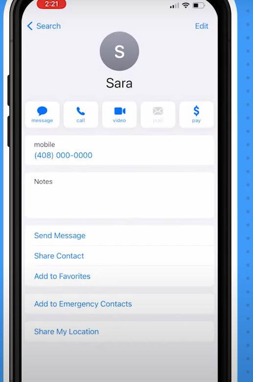 Send-Location-using-the-Contacts App