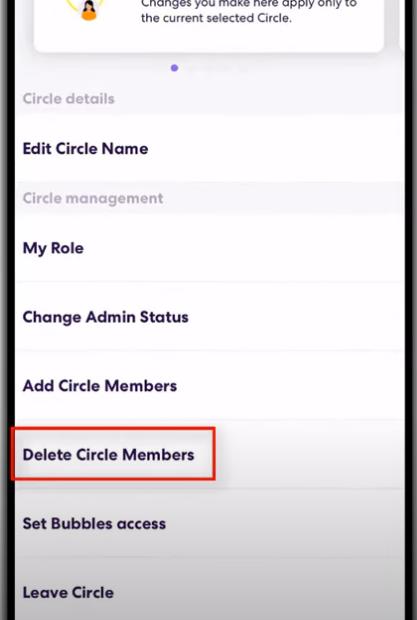 tap-on-Delete-Circle-Members