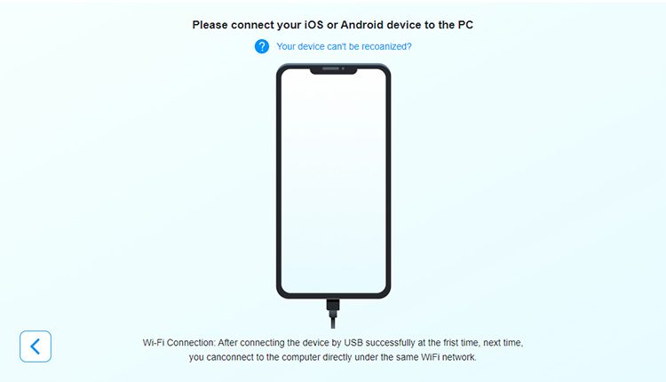 connect your phone in AnyGo