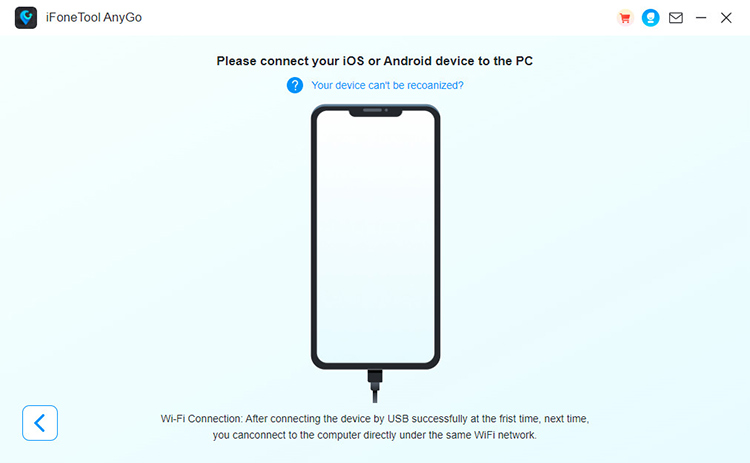 connect your phone in AnyGo