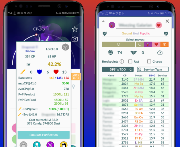 PoGO Evolution Calculator Calcy-IV