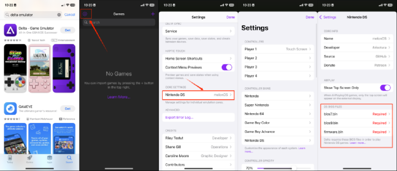 check delta emulator ds files