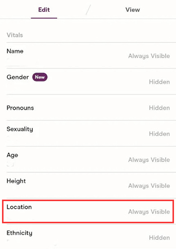 Hide Hinge Location in Profile