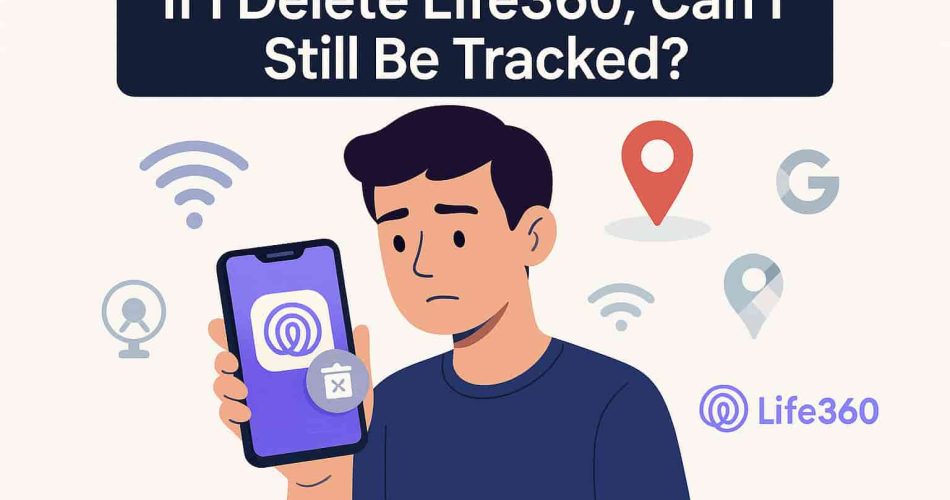 if i delete life360 can i still be tracked