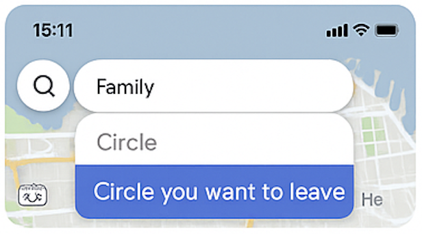 tap the circle switcher