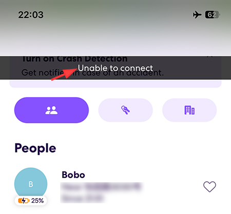 Life360 unable to connect
