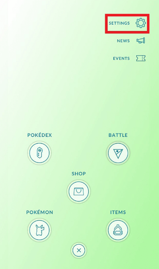 open pokemon go settings
