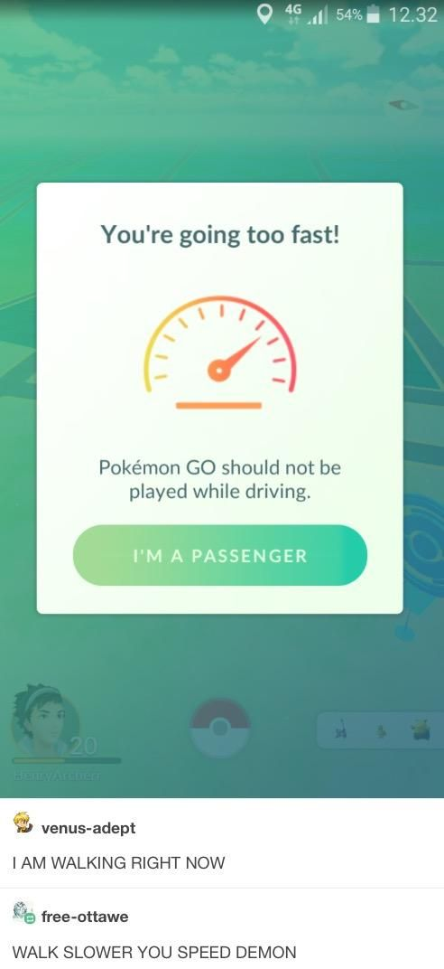 ponkemon go walking speed too fast