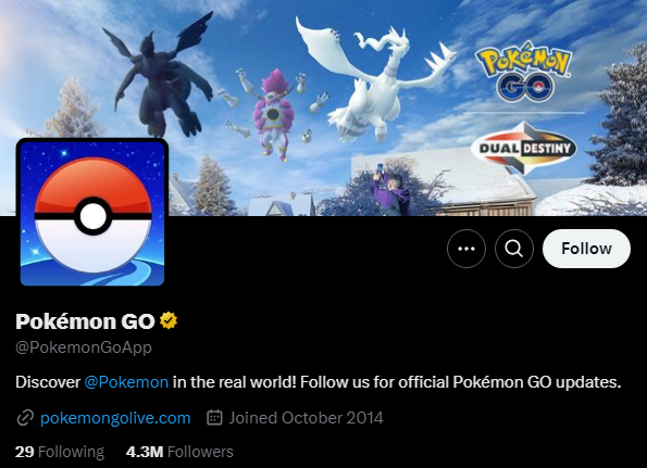 pokemon go twitter account