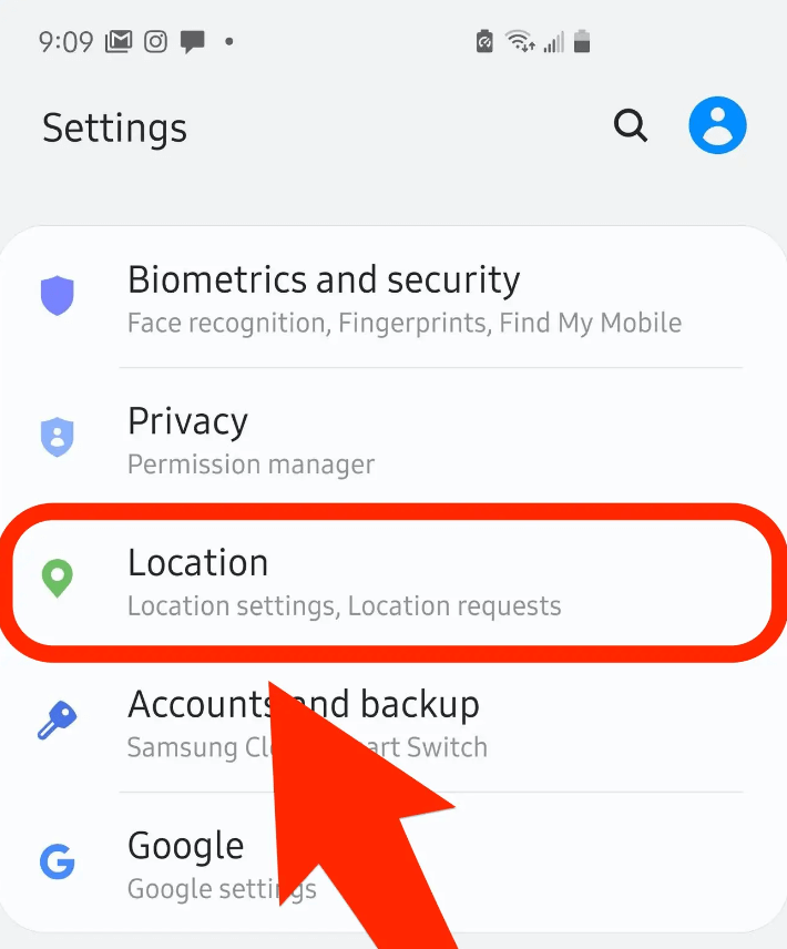 turn off location on android