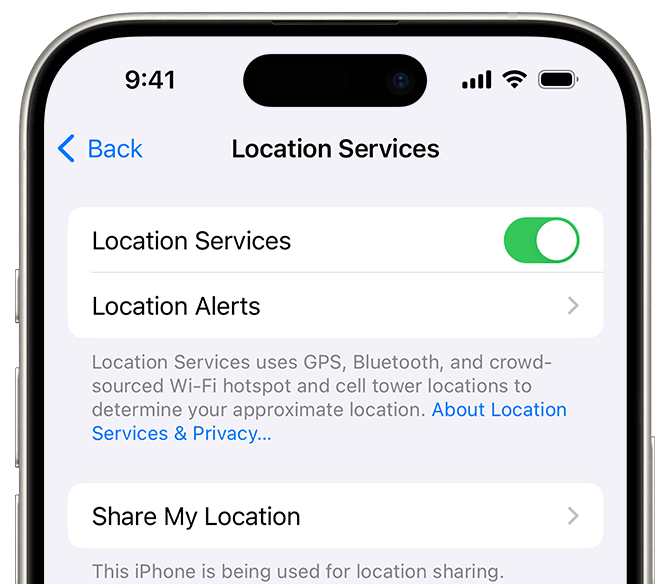 turn off location on iphone