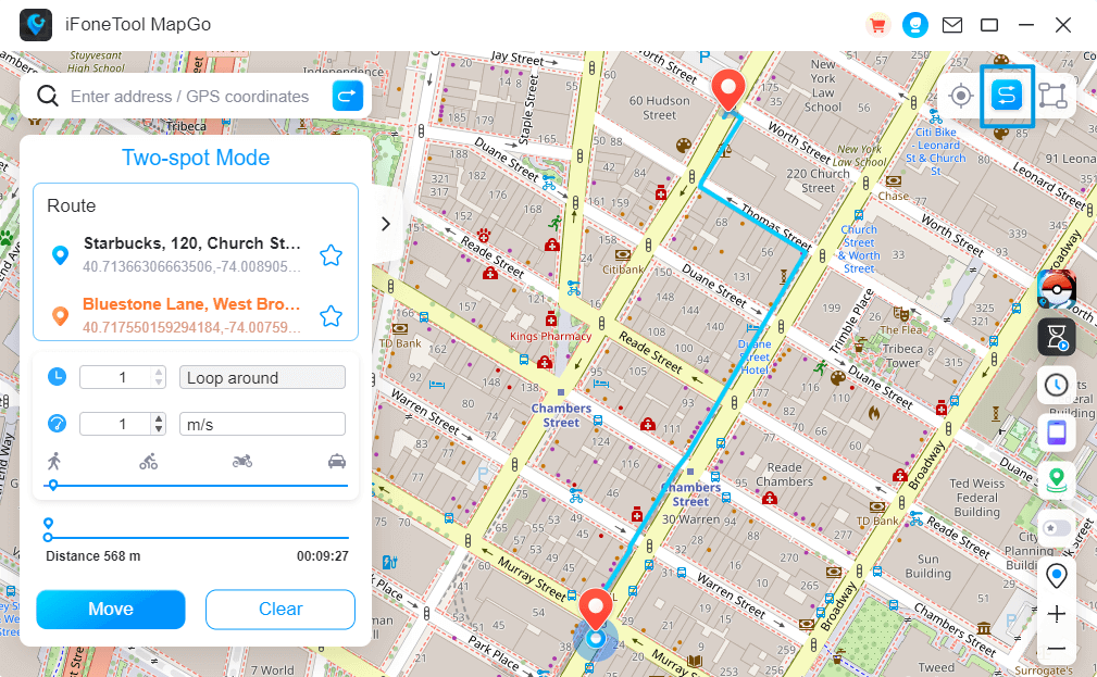 two-spot in MapGo