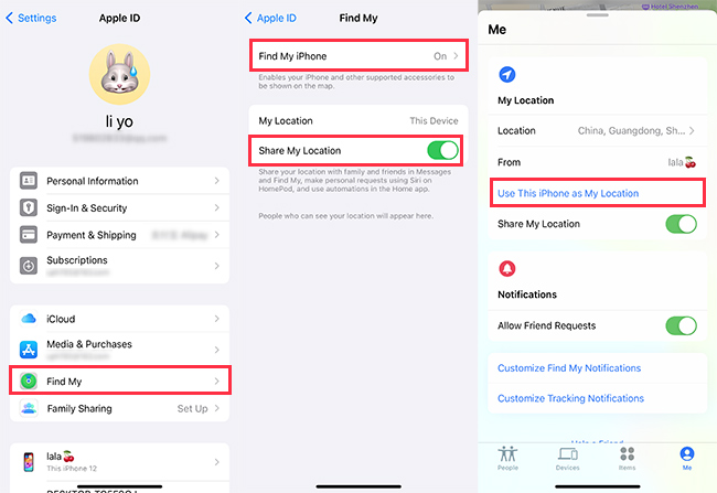 Hide Your Location on iPhone by Sharing from Another Device