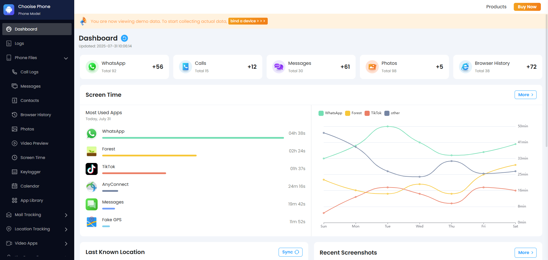 kiddoguard spy app
